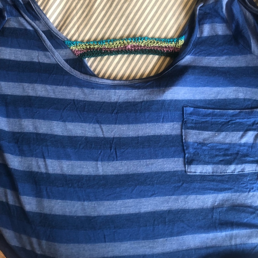 Pretty rebellious  top Stripe sexy Foley shirt m